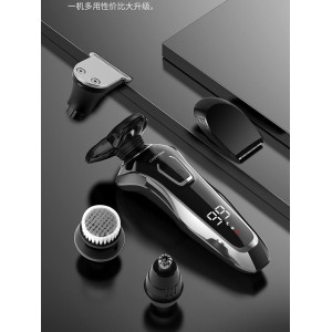 电动剃须刀4D数显充电式刮胡刀多功能男士三刀头胡须刀水洗
